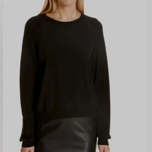 Vince XS crepe and knit sweater in multi texture fabric